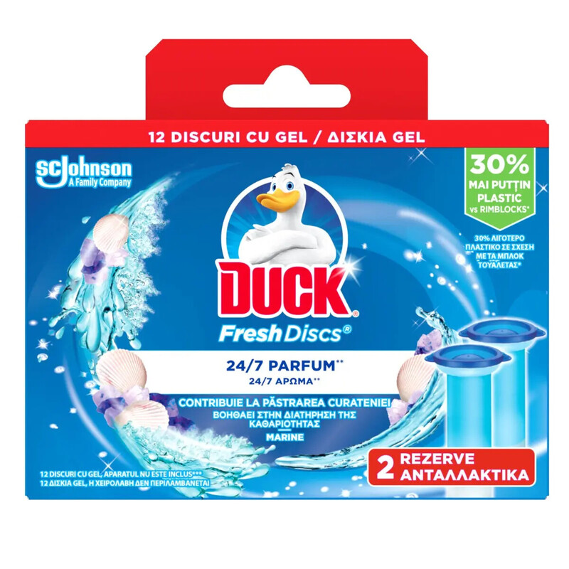 DUCK ODORIZANT WC GEL MARINE REZERVA 2X36ML