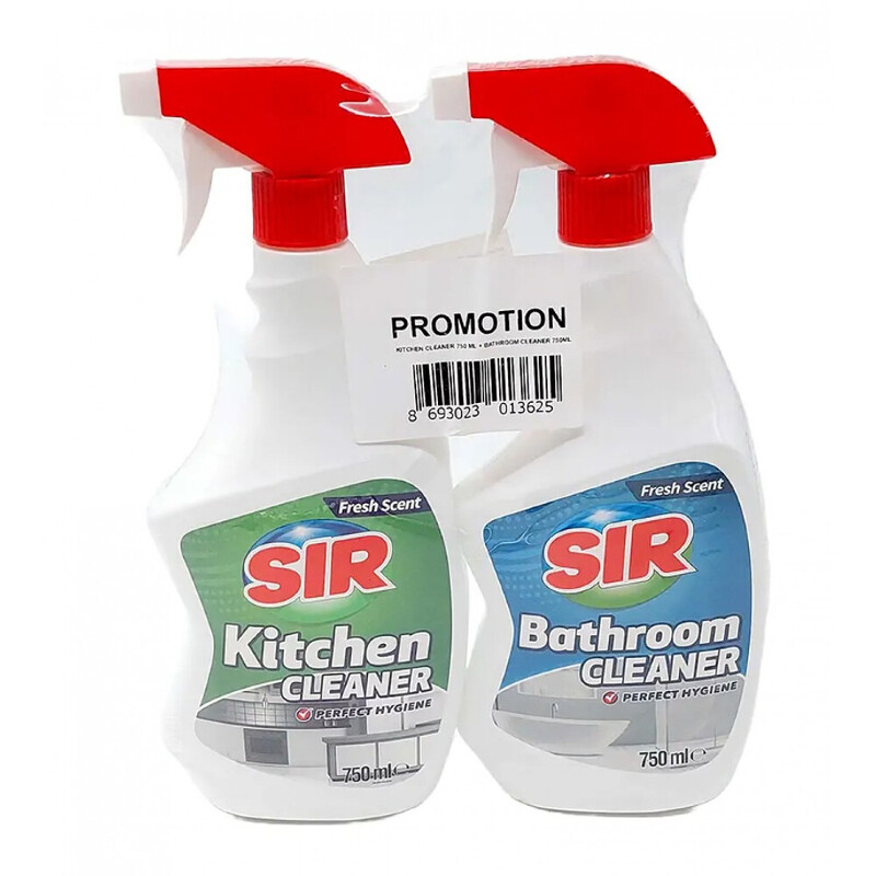 SIR SOLUTIE CURATARE BAIE+BUCATARIE 2*750ML
