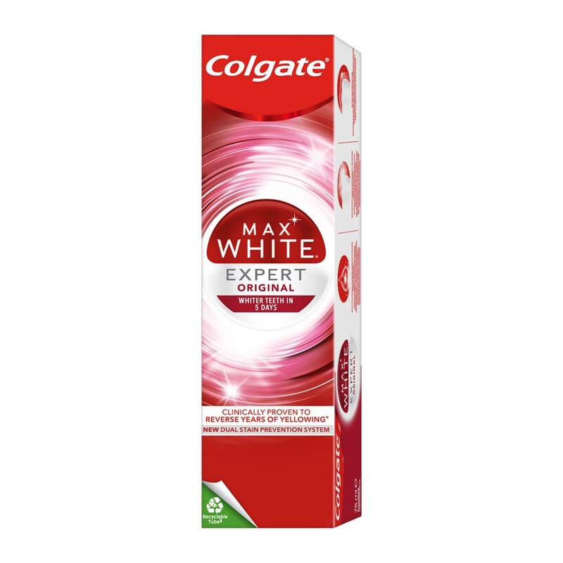SCF165 COLGATE PASTA DINTI MAX WHITE EXPERT ORIGINAL 75ML