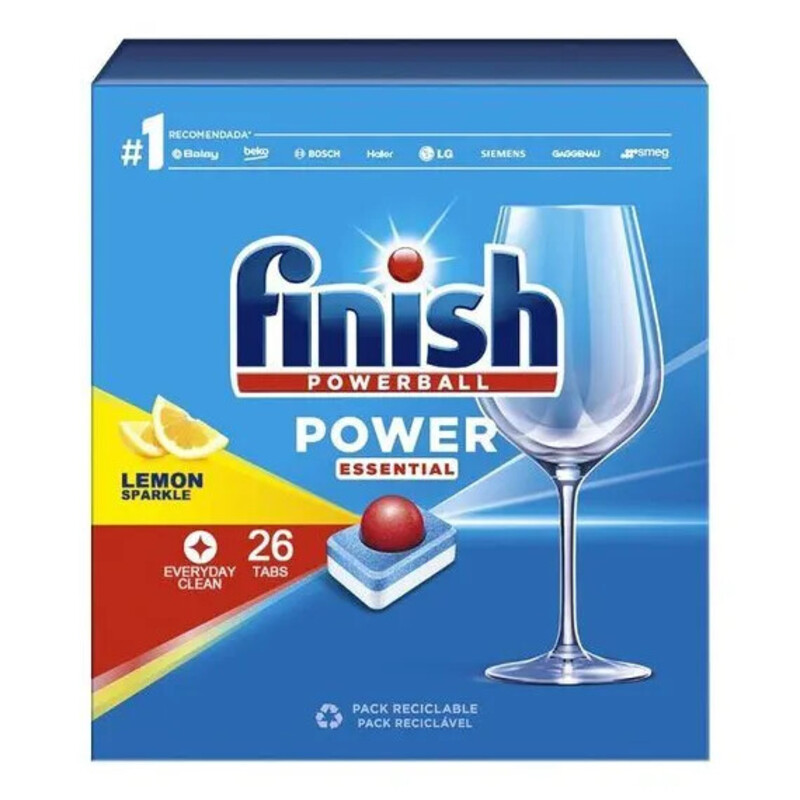 SCF169 FINISH TABLETE MASINA SPALAT VASE POWER ESSENTIAL LEMON 26BUC