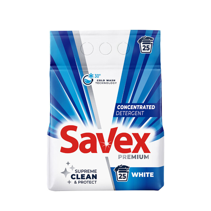 SAVEX DETERGENT RUFE AUTOMAT 2KG 2IN1 WHITE 25SPALARI