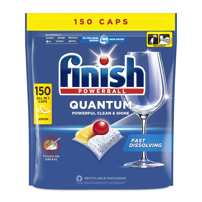 SCF94 FINISH DETERGENT VASE CAPSULE 100BUC QUANTUM ALL IN 1 LAMAIE